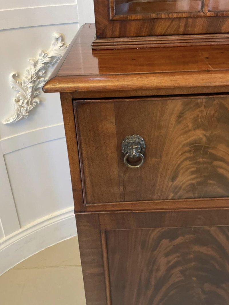 Outstanding Quality Antique Regency Mahogany Secretaire Bookcase - Image 12